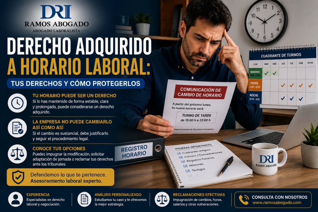Derecho adquirido a un horario laboral: cuándo puedes reclamar Derecho adquirido a un horario laboral: cuándo puedes reclamar
