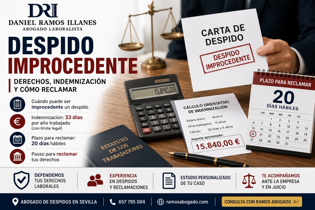 Despido improcedente: indemnización, derechos y reclamación