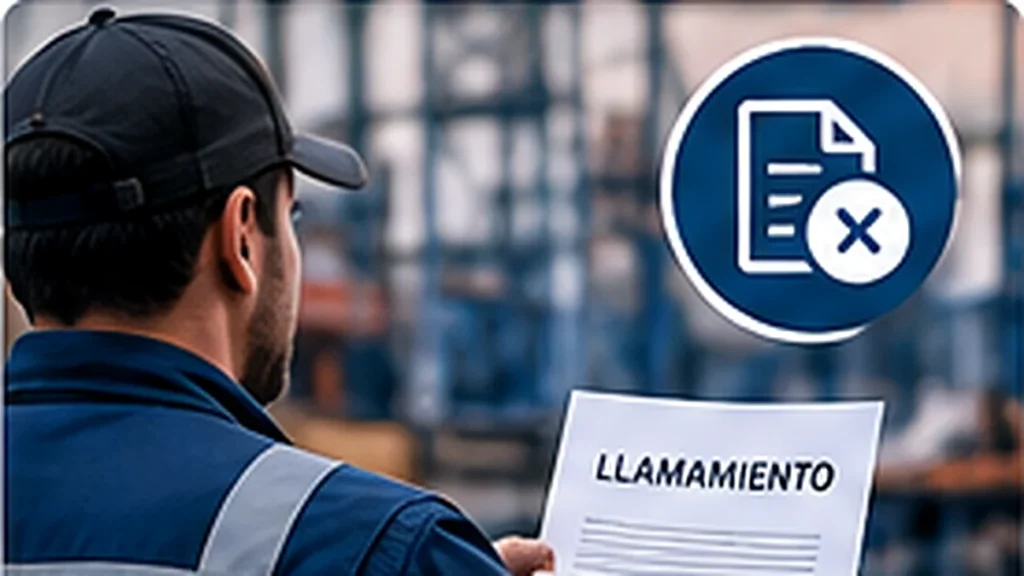 Trabajador revisando una renuncia al llamamiento de un contrato fijo discontinuo